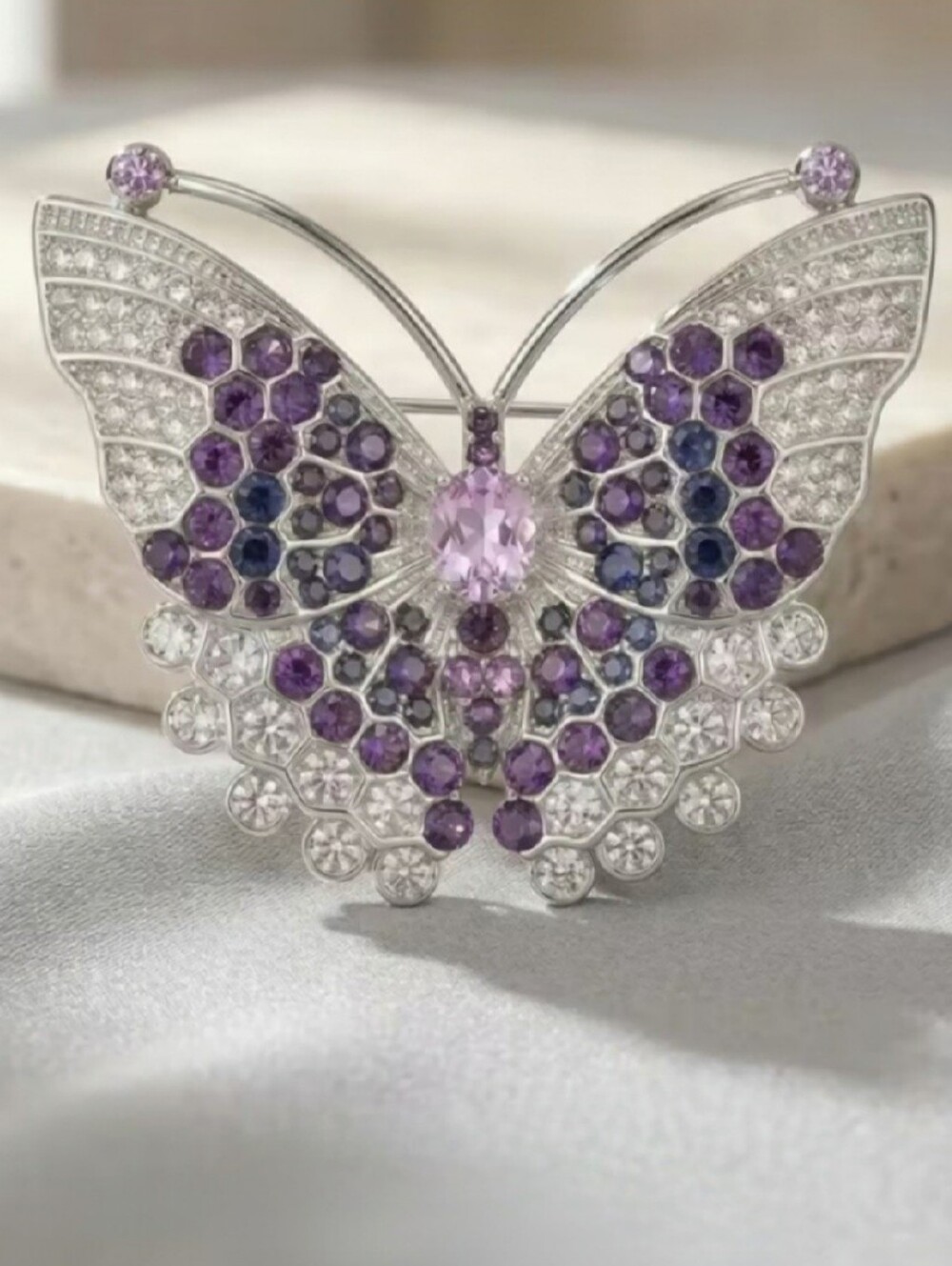 🌺Butterfly Brooch with Purple Gem Accents Buterfly Accessories Butterfly Jewel